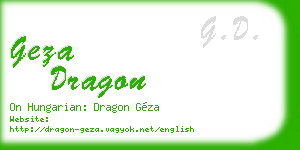 geza dragon business card